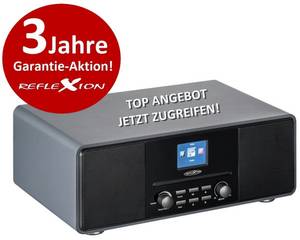 Reflexion HRA19DAB Design DAB+ Radio mit TFT Farbdisplay Digitalradio (DAB) (Digitalradio (DAB), UKW-Radio, 160,00 W, UWK-Radio, AUX, CD-Player, Weckfunktion, Equalizer, Bluetooth) 