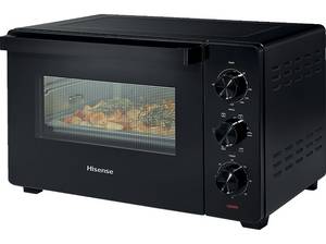  HISENSE 30 Liter mit Heißluft und Drehspieß, Mini Backofen 