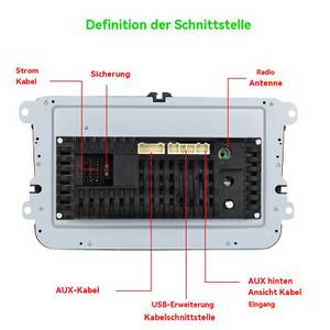 Hikity 7 Zoll 2Din Android Carplay für VW Golf 5/6 Passat B6 Navi Autoradio (Carplay,Android auto,Mirror Link, Bluetooth, Networking Download, Bluetooth-Freisprecheinrichtung/Mirror Link/WiFi/FM) 