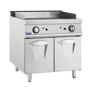 Royal Catering Gasgrill Gas-Grillplatte Unterschrank 12 kW geriffelt Propan/LPG/Erdgas 50 - 