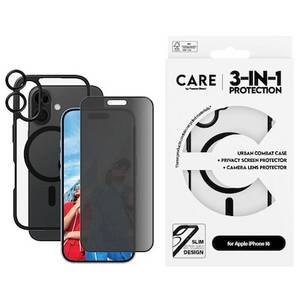 Panzerglass CARE by ® Flagship 3-in-1 Privacy Set iPhone 16 