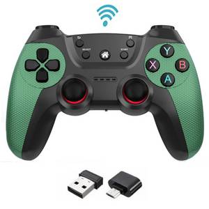 SIERGA Gamecontroller,Wireless PC Controller für PC/Android/PS3,2,4G Gamepad (mit 2.4G-Empfänger) 