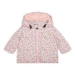 Steiff Steppjacke mit Kapuze Blumen rosa Gr. 80 Mädchen Kinder 