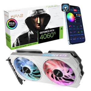 Kfa2 GeForce RTX 4060 Ti EX White 1-Click OC 8GB Grafikkarte - 8GB GDDR6, 1x HDMI, 3x DP 