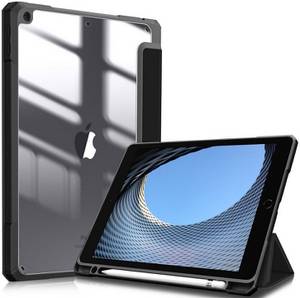 Fintie Hybrid Case iPad 10.2 2019/2020/2021 Schwarz/Transparent Tablet-Hülle