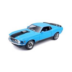 Maisto Modellauto Ford Mustang Mach 1 '70 (blau, Maßstab 1:18) 