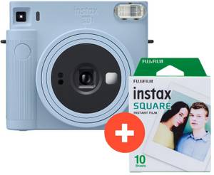 Fujifilm Instax Square SQ1 Set Galcier Blue analoge Sofortbildkamera