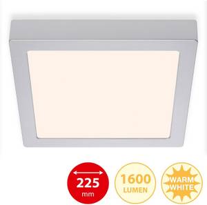 Briloner LED Deckenleuchte, 22,5 cm, 16,5 W, Chrom-Matt Deckenleuchte