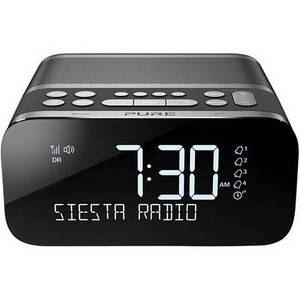 Pure Siesta S6 Radiowecker UKW Bluetooth®, USB Akku-Ladefunktion Anthrazit 