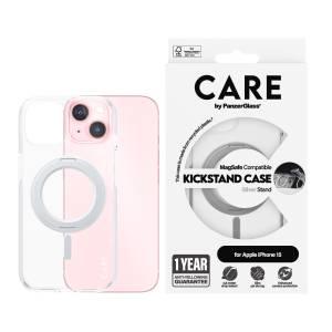 CARE by PanzerGlass Handyhülle »Kickstand Case mit MagSafe für Apple iPhone 15«, Backcover, Schutzhülle, Handyschutzhülle, Case, Schutzcase, stoßfest 