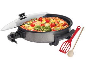 KESSMANN Schäfer Elektrische Multipfanne Elektro XXL Multifunktionspfanne Ø 40cm mit Deckel Antihaft Gusseisen, 1500,00 W, 4tlg Pizzapfanne Partypfanne Grillpfanne Elektropfanne Bratpfanne Set 