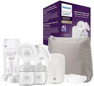 Philips Avent Elektrische Doppelmilchpumpe Premium (SCF398/31) elektrische Milchpumpe