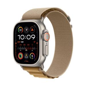 Apple Watch Ultra 2 Natur Titanium Alpine Loop Mandel - Large GPS + Cellular 49mm 