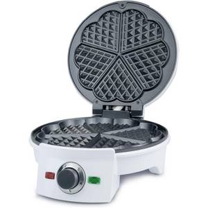 Korona Waffeleisen 41007, Herzwaffeleisen, 1000W, Antihaftbeschichtete Waffelplatten, weiß 