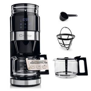 Barista Kaffeemaschine mit Mahlwerk, mit Mahlwerk, LED-Touchdisplay & Timer - 900W 