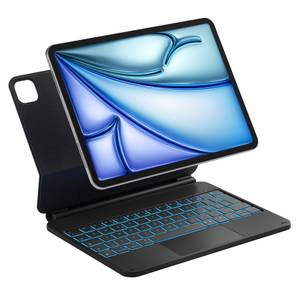 Inateck Magic Keyboard für 11 Zoll iPad Air M3/M2/5/4, iPad Pro iPad-Tastatur (Freitragender Ständer, 7-Farbige Hintergrundbeleuchtung) 