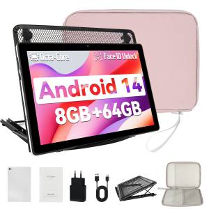 BUFO Android 14-Tablet Octa-Core 10 Zoll HD 4G-Dongle 1280 x 800, 5000 mAh Tablet (10