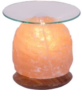 HIMALAYA SALT DREAMS Salzkristall-Tischlampe »Natur«, E14, 1 St., Warmweiß, Handgefertigt aus Salzkristall - jeder Stein ein Unikat, H: ca.13 cm 