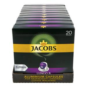 Jacobs Kapseln Lungo 8 Intenso 200 Nespresso®* kompatible Kaffeekapseln 10x20 