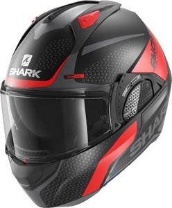 Shark Evo GT Encke matt schwarz/rot Klapphelm