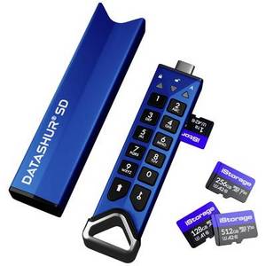 Istorage IS-FL-DSD-256-SP Externer Speicherkartenleser Blau IS-FL-DSD-256-SP USB-C™ 3.2 