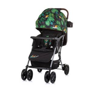 Chipolino 2 in 1 Kinderwagen April, bis 22 kg, klappbar, Vorderräder gefedert dunkelgrün 