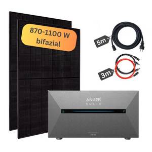 MyVoltaics Balkonkraftwerk mit Speicher 870W - inkl. Anker SOLIX Solarbank 2 Pro 