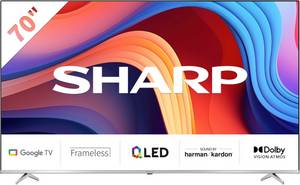 Sharp 4T-C70GPx QLED-Fernseher (177 cm/70 Zoll, 4K Ultra HD, Google TV,...