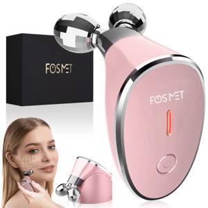 FOSMET Gesichtsmassagegerät 5-in-1 EMS Mikrostrom Gesichtsmassagegerät 