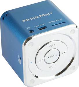 Technaxx MusicMan Mini Soundstation blau mobiler Lautsprecher