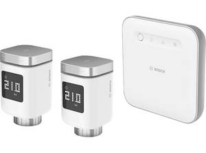  BOSCH Smart Home Starterset Heizen mit 2 Heizkörper Thermostat, Weiß 