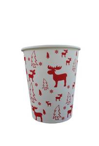 Otto Einwegbecher Trinkbecher, Glühweinbecher ELCH,200 ml,1000 Stück, Hartpapier 