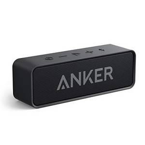  Anker SoundCore Kompakter Bluetooth 4.2 Lautsprecher, 24 Stunden Wiedergabe, Intensiver Bass, Integriertes Mikrofon, kompatibel mit iPhone, iPad, Samsung, Nexus, HTC und mehr (in Schwarz) 