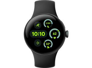  GOOGLE Pixel Watch 3 (LTE) 41 mm, Smartwatch Aluminium Fluorelastomer, 130–175 165–210 Obsidian 