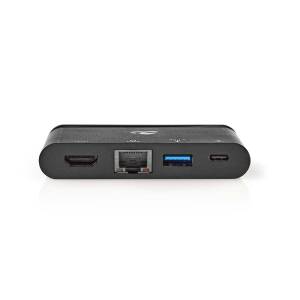 Nedis USB-Adapter USB 3.1 USB Type-C™ USB Type-A / USB Type-C™ / 1x HDMI® / 1x RJ45 