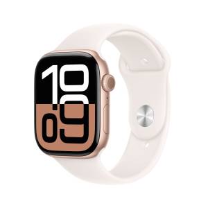 Apple Watch S10 Roségold Aluminium Sport Band Blassrosa- M/L GPS + Cellular 46mm MWY73QF/A 