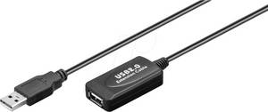 Goobay 95119 - Aktives USB 2.0 Verlängerungskabel, 10,0 m schwarz 