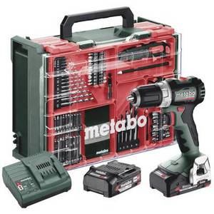 Metabo BS 18 L BL Set 613155710 Akku-Bohrschrauber 18 V 2 Ah Li-Ion inkl. 2. Akku, bürstenlos, inkl. Koffer, inkl. Ladegerät, mit Zubehör 