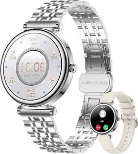 Le Affani Premium Smartwatch Damen HD-Display & Schlaftracking Herzfrequenz SpO2 Smartwatch (1,27 Zoll, Android iOS), Blutdruckmessung, 21 Sportmodi, 7-10 Tage 300 mAh Akku 