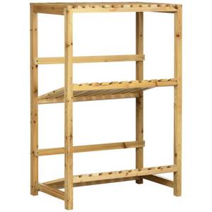 Outsunny Weinregal » Weinregal mit 2 Regalen, wetterbeständig, Massivholz, 74 cm x 45 cm x 111 cm, Natur«, Set 1-tlg., Breite 74 cm 