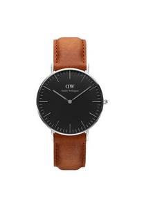 Daniel Wellington Classic Black Armbanduhr Durham, Silber 36 mm DW00100144,...