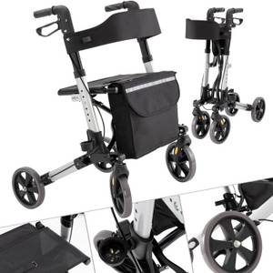 Kesser Rollator Gehwagen Gehhilfe klappbar Alu-Rollator Leicht Laufhilfe... Rollator Black 