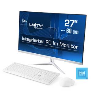 Csl Unity F27-ALS N200 Windo 11 PC (27 Zoll, Intel® N200, Intel® UHD Graphics, 1× HDMI 2.0, 8 GB RAM, 256 GB SSD, passiver CPU-Kühler) 