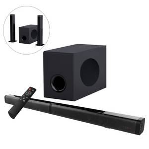 ibettertec Soundbar für TV Geräte, 2-in-1 Soundbar mit Subwoofer für Fernseher Soundbar 2.1 (Bluetooth 5.0 Home Theater Surround Sound System für TV Lautsprecher Heimkino, Bluetooth/HDMI(ARC)/AUX/Optisch/USB, Fernbedienung und Wandmontage-Kit) 