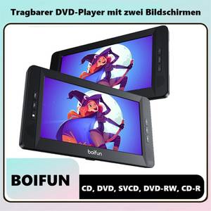 BOIFUN DVD Player Auto 2 Bildschirme 10,5