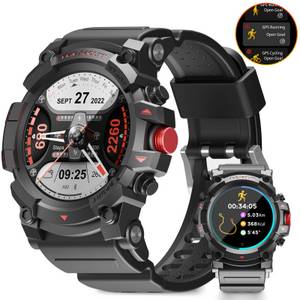 Yuede GPS Smartwatch Herren mit Telefonfunktion, 123+ Sportmodi Wasserdicht Smartwatch (1,39-Zoll-IPS-HD-Bildschirm aus gehärtetem Glas mit Strahlenschutz Zoll) 1.39'' IPS Touchscreen, Lange Akkulaufzeit Outdoor Fitnessuhr, Sportuhr mit 24/7 Gesundheitsmo 