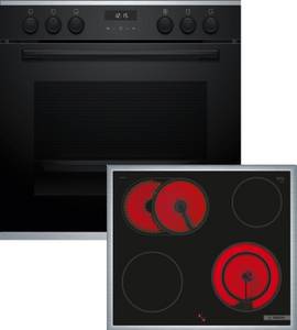 Bosch Backofen-Set Serie 6 HEG237BB3, mit Auszug nachrüstbar, Automatikprogramm, gleichmäßige Hitzeverteilung 