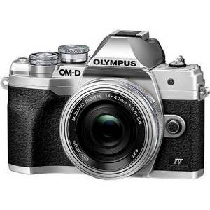 Olympus OM-D E-M10 Mark IV 1442 EZ Pancake Kit (EZ) Digitalkamera 21.8 Megapixel Silber inkl. Standard-Zoomobjektiv 4K-Video, Bildstabilisierung, Blitzschuh, spiegellose Systemkamera