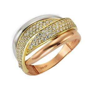 Fascination By Ellen K. Ring 375/- Gelbgold Zirkonia 