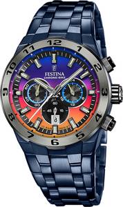 Festina Chronograph »Chrono Bike Special Edition«, (Set, 3 tlg., mit Wechselband und Werkzeug), Quarzuhr, Armbanduhr, Herrenuhr, Edelstahlarmband 